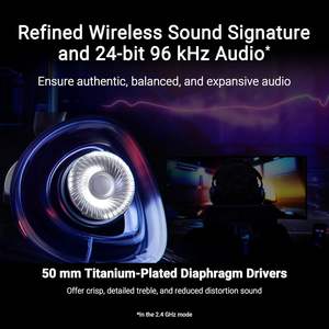 Casque de jeu sans fil Rog Delta II noir circum-auriculaire, trois modes, avec haut-parleur dynamique 5.3 et micro détachable Type-C – Vente en gros - Product Image 6