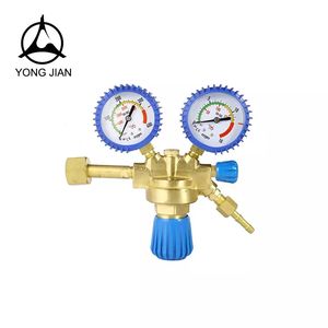 Manomètre de gaz de régulateur de pression bleu industriel, certificat CE pour soudage et découpe de corps en laiton - Product Image 2