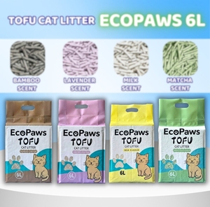 Litière pour chat Ecopaw Natural Tofu, à base de fibres de soja, super absorbante, agglomérante, jetable aux toilettes, sans poussière, litière pour chat durable - Product Image 1