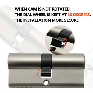 Sécurité Euro Porte <span class=keywords><strong>Mortaise</strong></span> Cylindre de serrure pour serrures de porte en laiton 70 80 90mm - Product Image 5