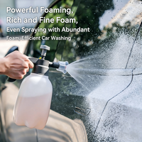 Pulvérisateur à pression Horyard blanc 2L en PE/PP, robuste, durable, écologique, alimenté par l'eau, avec buse à mousse pour l'arrosage du jardin