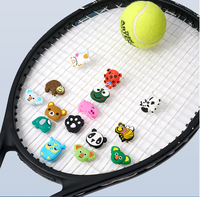 Amortisseurs de vibrations pour balles de tennis, design cartoon, silicone, haute élasticité, logo personnalisé