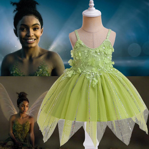 Disfraz de Halloween de cuento de hadas para niña, diseño floral, para niñas de 5 años, Peter Peach, Tinker Bell, BAIGE - Product Image 3