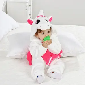 Baby Bear Unicorn Bunny Đan Khủng Long Onesie Kid Baby Áo Len Bánh Quế Và Bộ Quần