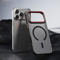Coque de protection rigide semi-perméable en TPU+PC magnétique officielle, style Ins, toucher mat, pour iPhone 17 Pro Max
