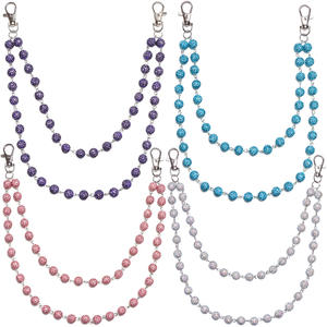 Cadena de cintura de aleación de zinc estilo hip hop con doble anillo y cadena de bolsillo para hombre, estilo denim. - Product Image 5