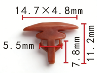 08166 Nouveaux rivets et attaches en plastique nylon pour automobile