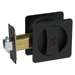 Privacy Pocket Sliding Door Lock With Color Coded Indicators