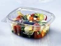 Conteneur/boîte/emballage alimentaire en plastique transparent carré jetable en PET avec couvercle pour aliments/soupe/glace