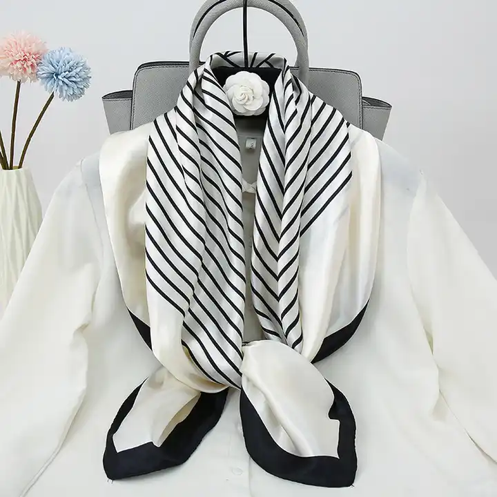 Satin silver scarf for evening dress