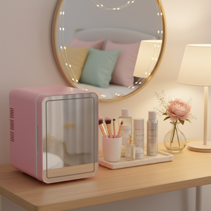 Vorstvrije <span class=keywords><strong>mini</strong></span> draagbare koelkast voor thuis, auto & buitengebruik - aanpasbare beautykoelkast - Product Image 1