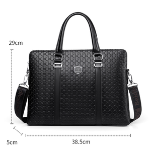 Nouveau Sac Messager Étanche en <span class=keywords><strong>Cuir</strong></span> PU Souple pour <span class=keywords><strong>Homme</strong></span>, Serviette Ordinateur Portable avec Bandoulière pour le <span class=keywords><strong>Travail</strong></span> et les Voyages - Product Image 6