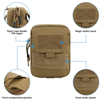 Pochette MOLLE grande capacité, organiseur d'outils tactique compact, pochette utilitaire EDC pour ceinture, gilet, extérieur