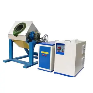 Energy Saving Small Capacity Tilting Type Electric Metal Melting Induction Industrial Furnace For 100kg Aluminum Steel