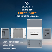 BLUETTI Balco 260 Système ESS intelligent pour balcon avec IA et tarification dynamique EMS, entrée solaire 2400W, 4 MPPT pour l'économie d'énergie domestique en UE