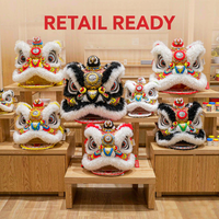 Jouets en peluche personnalisés Danse du Lion OEM ODM, Poupées en peluche Tambour et Kaki pour festivals chinois, Vente en gros