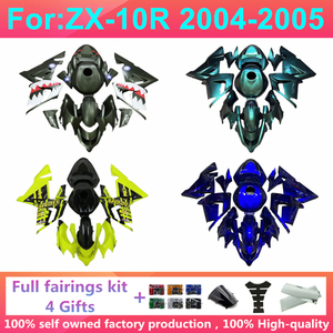 ชุดแฟริ่งมอเตอร์ไซค์สำหรับ Zx10r Zx 10r Zx-10r ปี 2004 2005  ชุดแต่งตัวถังพลาสติก ABS แบบฉีดขึ้นรูป  อุปกรณ์เสริมสำหรับ Zx-10r ปี 2004-2005 - Product Image 2