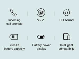Hi72 TWS écouteurs à conduction osseuse IPX4 écouteurs de sport étanches avec micro affichage numérique ENC pour 5.2 pour IPhone/ - Product Image 6