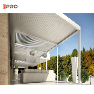 Toit Rétractable Terrasse Top Treillis Pergolas De Jardin avec Verre Coulissant Aluminium LED Bandes Lumineuses Étanche Gazebo 200mm - Product Image 4