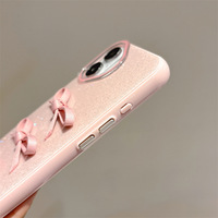 Coque de téléphone en plastique scintillante pour filles, avec nœud, antichoc et mignonne, pour iPhone 17 16 Pro Max – Vente en gros