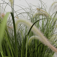 Plantes vertes artificielles hautement réalistes, respectueuses de l'environnement, pour aménagement paysager intérieur/extérieur : paquets de gazon, paquets de herbe morte, roseaux