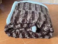 Moderne 100% Polyester gestrickte Winter Kunst pelz Decke Gemütliches flauschiges festes Fleece mit langem Haar Warmer Nerz Dicker Plüsch Bettwurf