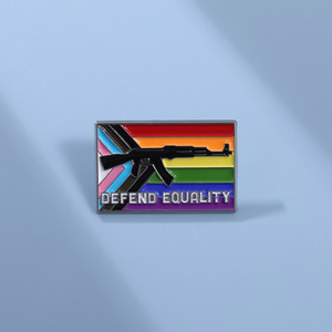 卸売ユニセックスかわいいレインボーアニマルメタルブローチ在庫ゲイレズビアンロゴエナメルピン - Product Image 5