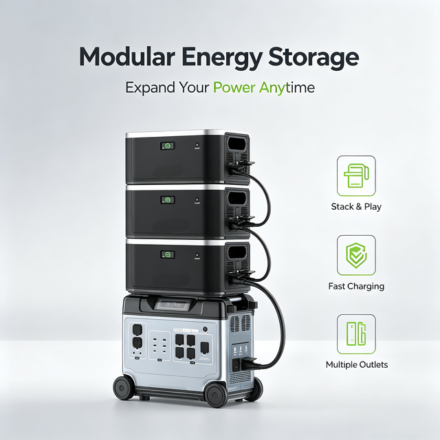 5000W Portable Power Station  All in One  with Generador MPPT  Battery With Extra Battery 19KWh Solar Generator for Home RV