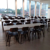 Ensemble table et chaises rustiques en métal et bois, vente en gros directe d'usine, mobilier commercial pour restaurants