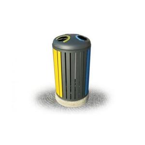 Three-Compartment Steel Tubular <b>Waste</b> Collection Bin for Home Kitchen 40L <b>Paper</b> Basket Induction for Effective <b>Waste</b> Management - Product Image 1