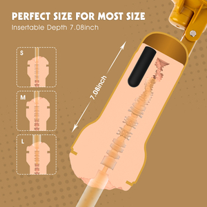 ถ้วยช่วยสำเร็จความใคร่ชาย CHISA <span class=keywords><strong>Carina</strong></span> ขนาด 28 ซม. สีทอง ทำจากวัสดุ ABS และ TPE รูปทรงช่องคลอดเสมือนจริง พร้อมปลอกสัมผัสที่มีลวดลาย  ฐานดูดสุญญากาศแข็งแรง ของเล่นผู้ใหญ่สำหรับผู้ชาย - Product Image 3