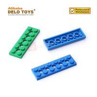 DELO TOYS Blocs de construction MOC pour enfants, briques en plastique DIY, matériau ABS, en vrac, plaque 2x6 avec 5 trous (N°32001)