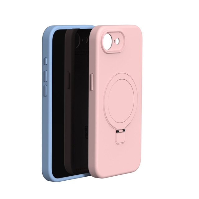 Shockproof Soft Silicone TPU Full Protector Case with Magnetic Ring Stand Holder Phone Case for iPhone 16e 16 Pro Max 16 Plus