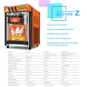 New Nhỏ Nhỏ Nhà Sử Dụng Thương Mại Thép Không Gỉ Tự Động Năng Suất Cao 26-30l/H 3-Hương Vị Countertop Mềm Phục Vụ <span class=keywords><strong>Ice</strong></span> <span class=keywords><strong>Cream</strong></span> - Product Image 3