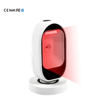 Escáner de Código de Barras de Escritorio Inteligente con Detección Automática, Modo Dual 1D 2D CMOS, Escáner de Código de Barras Manos Libres para Logística de Almacén