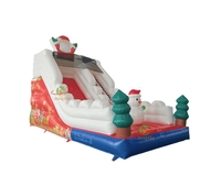 Les fabricants vendent des toboggans gonflables de Noël en forme de bonhomme de neige avec matériau PVC certifié CE pour usage commercial et en station balnéaire