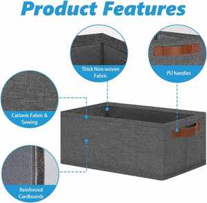 Wardrobe and Living Room <b>Clothes</b> Organizer for Jeans Multifunction Foldable Drawer Organizer with Cloth Material - Product Image 3