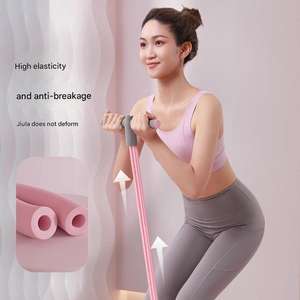 6 tubos de alta calidad respetuoso con el medio ambiente Yoga y Pilates Fitness Pedal elástico bandas de resistencia 2,5 kg resistencia peso equivalente - Product Image 3