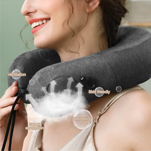 高級パッケージポータブル超軽量インフレータブルU字型ネックキャンプトラベルマッサージャーピロー - Product Image 6