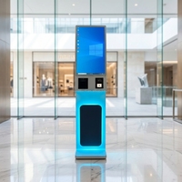 Kiosque de paiement en libre-service OEM personnalisé 21,5/27/32'' avec écran tactile, distributeur de billets pour services publics et commerce de détail, en métal