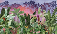 Papier peint 3D personnalisé, jungle tropicale, forêt tropicale, feuilles de palmier, oiseaux colorés, papier peint floral pour la décoration intérieure de villas, hôtels, maisons