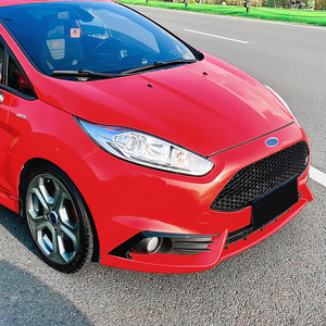 Autocollants pour pare-brise avant Ford Fiesta ST MK6 2012-2017, texture carbone noir piano, autocollants adhésifs pour voiture - Product Image 1