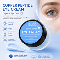 Crème de jour pour les yeux au peptide de cuivre GHK-Cu et à la caféine, anti-âge, protection contre la lumière bleue, raffermissante, anti-poches, revitalisante, réparatrice