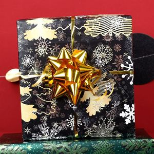 Factory Jumbo Christmas Gift <b>Wrapping</b> <b>Paper</b> <b>Roll</b> Coated Silicone Virgin <b>Paper</b> Metallic Art 76x365cm Custom Packaging - Product Image 6