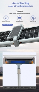 Lampe solaire de rue <span class=keywords><strong>60W</strong></span> 80W 100W 120W 150W Panneaux solaires Fonction de nettoyage Lumière - Product Image 2