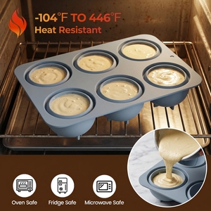 SILIKOLOVE Moule à gâteau en silicone de qualité alimentaire, antiadhésif, sans BPA, en forme de ballon de <span class=keywords><strong>basket</strong></span>, 6 cavités, certifié LFGB Platinum - Product Image 2