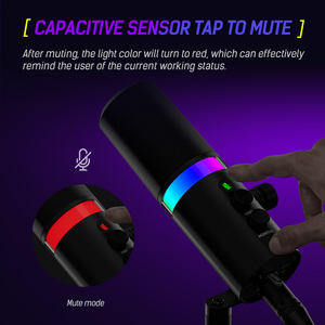 ไมโครโฟนไดนามิกแบบมี<span class=keywords><strong>ส</strong></span>าย XLR USB ระ<span class=keywords><strong>ด</strong></span>ับมืออาชีพ พร้อมไฟ RGB และขาตั้งไมโครโฟน <span class=keywords><strong>ส</strong></span>ำหรับเล่นเกมบนพีซี <span class=keywords><strong>ส</strong></span>มาร์ทโฟน และพอด<span class=keywords><strong>แค</strong></span><span class=keywords><strong>ส</strong></span><span class=keywords><strong>ต์</strong></span> - Product Image 6