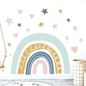 القابلة للإزالة الاطفال الطفل غرفة DIY ملصقات جدار للنوم صائق الفن جداريات لغرفة المعيشة زخرفة خلفية
