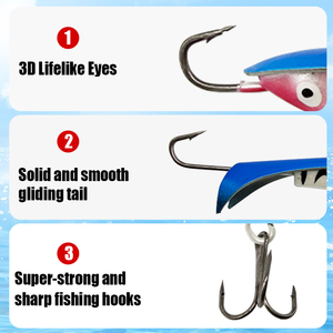Esca Artificiale Affondante per Bass, Jig in Metallo con Piombo Bilanciato per <span class=keywords><strong>Pesca</strong></span> sul Ghiaccio Invernale - Product Image 3