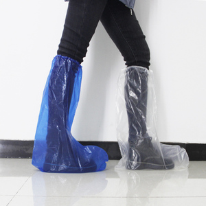 Descartável impermeável bota capa plástico poeira prova sapatos longos protetor capa - Product Image 3